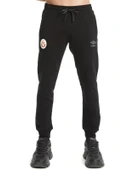 Galatasaray Orijinal Lisanslı Umbro Lastikli Paça Siyah Eşofman Altı TD-0081 - 2