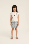Kız Bebek Yıldız Baskılı Püsküllü Tshirt - 1