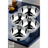 ModaCar Yemek Tası Paslanmaz Çelik Çorba Kasesi 4 ADET - 1