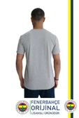 Fenerbahçe Orijinal Lisanslı 6 Renk Logo Gri Tribün T-Shirt - 2