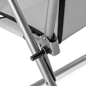 Katlanabilir Piknik ve Kamp Sandalyesi - Bardaklıklı - Rock - Kül Gri (A-14)- 140KG Taşıma thumbnail 7