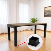 Masa Sandalye Sehpa Ayak Tapası Kare Tıpa Papuç Takoz 40 mm x 40 mm Parke Zemin Koruyucu 8 Adet - 6