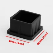 8 Adet Masa Sandalye Sehpa Ayak Tapası Kare Tıpa Papuç Takoz 40 mm x 40 mm Parke Zemin Koruyucu - 2
