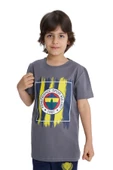 Fenerbahçe Orijinal Renkli Logo Sıfır Yaka Çocuk T-Shirt Hediyelik Ahşap Kutulu - 4