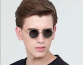 Yuvarlak Cam John Lennon Tarzı Gümüş Çerçeveli Siyah Gözlük - 3
