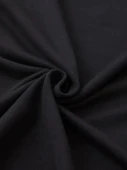Baskılı Oversize Bisiklet Yaka T-shirt - Siyah - 2