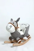Baby Go Ahşap Ayaklı Peluş Oyuncak Sallanan Eşek At Aslan - 2