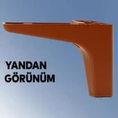 Mobilya Kanepe Sehpa TV Ünitesi Koltuk Ayağı 10 cm Kahverengi Baza Ayak 4 Adet - 4