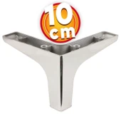 Mobilya Kanepe Sehpa TV Ünitesi Koltuk Ayağı 10 cm Parlak Krom Baza Ayak 4 Adet thumbnail 3