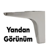 Mobilya Kanepe Sehpa TV Ünitesi Koltuk Ayağı 10 cm Parlak Krom Baza Ayak 4 Adet thumbnail 7