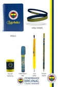 Fenerbahçe Orijinal Lisanslı Kalem Bileklik Bloknot Kalemtraş Silgi Hediyelik Set - 2