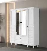 ECEM MDF 4 KAPILI DOLAP-BEYAZ - 1