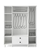 FİNİKE MDF 4 KAPAKLI DOLAP-BEYAZ thumbnail 2
