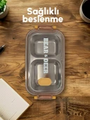 B&D İki  Katlı iki Bölmeli Paslanmaz Çelik Lacivert Beslenme Kabı  BES011 - 4