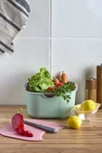 Tasty 5 Prç. Çok Amaçlı Karıştırma Kabı Süzgeç Kesme Tahtası Hazırlık Seti - 1