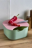 Tasty 5 Prç. Çok Amaçlı Karıştırma Kabı Süzgeç Kesme Tahtası Hazırlık Seti - 6