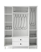 FEYZAN MDF 4 KAPILI DOLAP-BEYAZ thumbnail 2