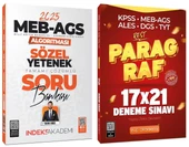 İndeks + EVP Akademi 2025 MEB-AGS Sözel Yetenek Soru Bankası + Paragraf 21 Deneme 2 li Set - Berk Ekici İndeks Akademi Yayıncılık - 1
