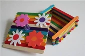 Puti Renkli Dar Ahşap Çubuk 50 Li Paket (KOD : 4582) - 7