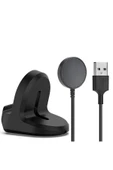Samsung Galaxy Watch Active 2 USB Şarj Kablosu + Silikon Şarj Standı Tutucu - 2