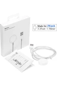 Apple Watch Uyumlu Series 6-7-8-9-10 Masaüstü Manyetik Şarj Cihazı Beyaz - 4