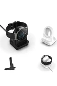 Huawei Watch Ultimate Manyetik USB Şarj Kablosu + Silikon Şarj Standı Tutucu - 6