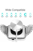 Apple Watch Uyumlu Series  1-2-3-4-5 Masaüstü Manyetik Şarj Cihazı Beyaz - 2