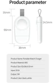 Apple Watch USB Şarjlı Taşınabilir Araç Manyetik Şarj Cihazı 10/9/8/7/6/5/4/3/2 ile Uyumlu - 4