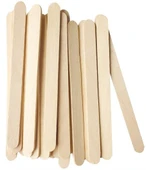 Puti Renkli Ve  Natural Geniş Ahşap Çubuk 100 Lü Paket - 4
