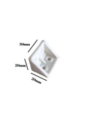 L Bağlantı Plastiği 20*20*30mm Dolap Köşe Bağlantı Plastiği(BEYAZ)(20*20*30mm) Beyaz BEYAZ - 4 ADET - 3