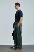 Lufian Tuna Modern Grafik T- Shirt Lacivert - 4