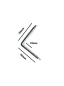 L Bağlantı Demiri 30*30*23mm Dolap Köşe Bağlantı Demiri(METAL)(ÖLÇÜLER: 30*30*23mm) Gri METAL - 8 ADET - 2