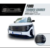 Ford Tourneo Courier Krom Ön Panjur 8 Parça 2024 Üzeri Paslanmaz Çelik thumbnail 4