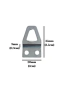 Tablo ve Çerçeve Askı Demiri L Askı Aparatı (Metal Boy:35 mm En:20 mm) Krom KROM - 20 ADET - 3