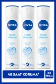 Kadın Sprey Deodorant Fresh Natural 150ml, Ter Kokusuna Karşı 48 Saat Koruma, Ferahlık, X3 Adet - 1