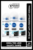 Kadın Roll-on Deodorant Black&White Invisible Pure 50ml, 72 Saat Anti-perspirant, X3 Adet - 1