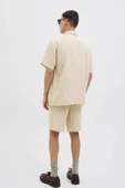 JACK JONES Erkek Krem Jogger Şort 12274758 - 2