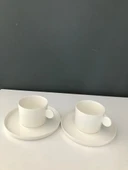 TANTİTONİ THIN BEYAZ PORSELEN 2 Lİ FİNCAN SETİ 140 ML - 1