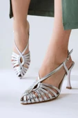Papuçcity Mnrs 03127 9 Cm Topuklu Kadın Stiletto Abiye Ayakkabı - 6