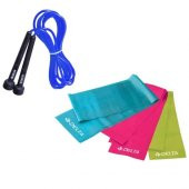 Delta 150 x 15 cm 3 lü Pilates Bandı Lastiği Atlama İpi 4lü Set - 1