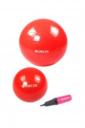 Delta 55 cm Pilates Topu 25 cm Mini Denge Topu Ve Pompası Seti - 1
