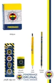 Fenerbahçe Orijinal Lisanslı Kalem Kalemtraş Bloknot Silgi Hediyelik Set - 2