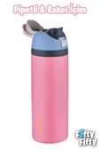 Vagonlife 1000 ML Tek Kapak Çift Kullanım Pipetli/Pipetsiz Taşıma Kulplu Çelik Termos -FFVGN045ML10003RENK - 12