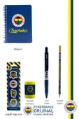 Fenerbahçe Orijinal Lisanslı Kalem Kalemtraş Bloknot Silgi Hediyelik Set - 2