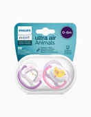 Philips Avent Ultra Air Animals 2li Emzik 0-6 Ay - Kız - 1