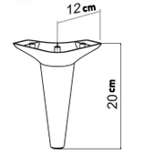 Mobilya Kanepe Sehpa Puf Koltuk Ayağı Kahverengi Baza Ayak 20 cm 4 Adet thumbnail 3