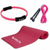 Delta 10 mm Pilates Minderi 35 cm Pilates Çemberi Atlama İpi Seti - 1
