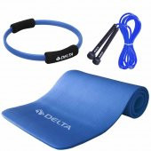 Delta 15 mm Pilates Minderi 35 cm Pilates Çemberi Atlama İpi Seti - 1