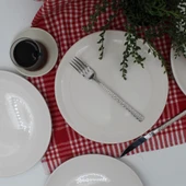 Arna 25 Cm Seramik Servis Tabağı 6 Adet - Taş - 1