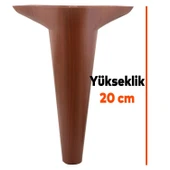 Mobilya Kanepe Sehpa Puf Koltuk Ayağı Kahverengi Baza Ayak 20 cm 4 Adet thumbnail 4